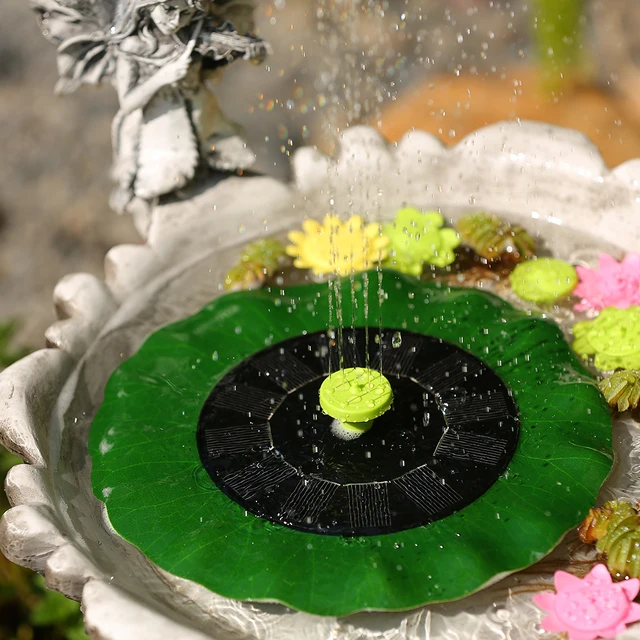 1W Napenergia -Szökőkút Szivattyú Lótusz Levél Burkolás Úszó Víz Szökőkút Fúvókák Madárfürdő -Tó Medence Hal Tál Akvárium Kert Dekoráció - Image 6