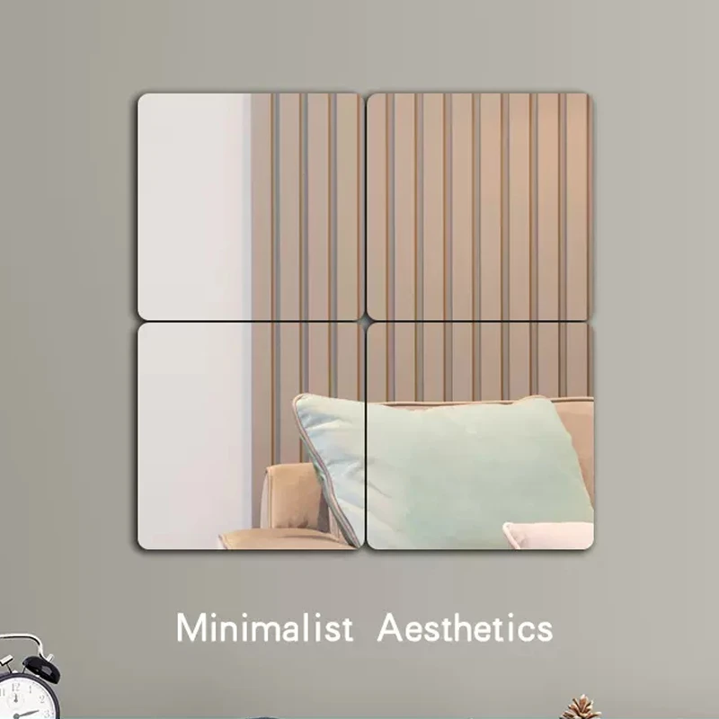 Rectangle Self Adhesive Silver Acrylic Mirror Non Glass Safety Mirror Classroom Baby Kids Playroom Home Wall Decor wall sticker,mirror wall sticker,acrylic wall sticker