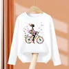 Aimi Lakana Girls Spring T-Shirt Butterfly Bike Graphic Tops Kids Cotton Fashion Clothing Party Dresses 3T-14T 2