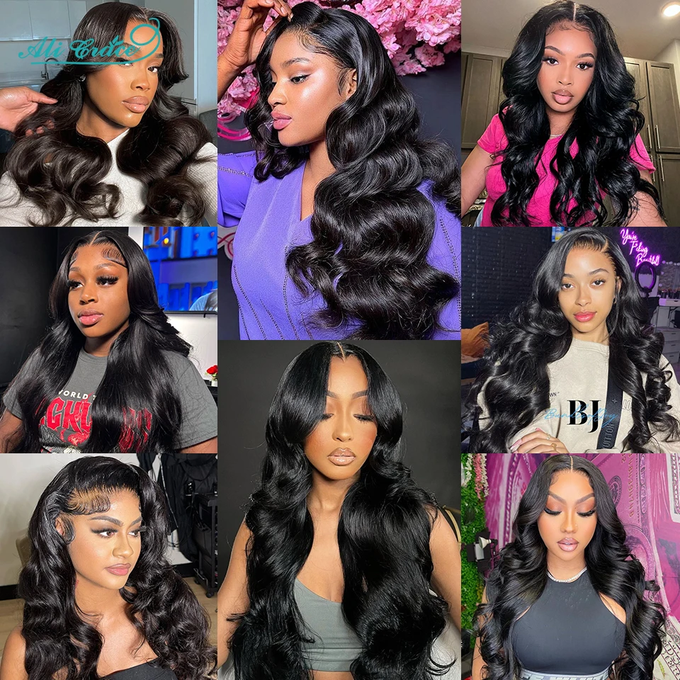 Human Hair Wigs Human Hair Lace Closure Brazilian Hair Body Wave 5x5 Lace Closure Transparent Lace Hand Tied Human Hair for Women Pre-plucked Closure