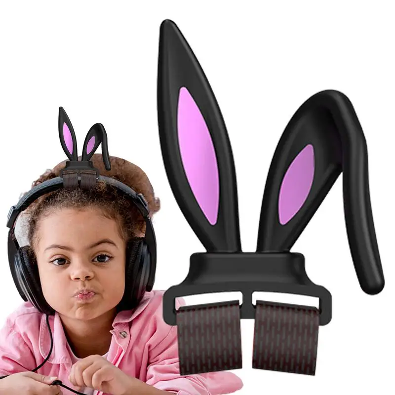 

Cute Headphones Decoration for Girls Cute Rabbit Ears Headset Attachment Universal Ear Decorate Headband Accessories Halloween