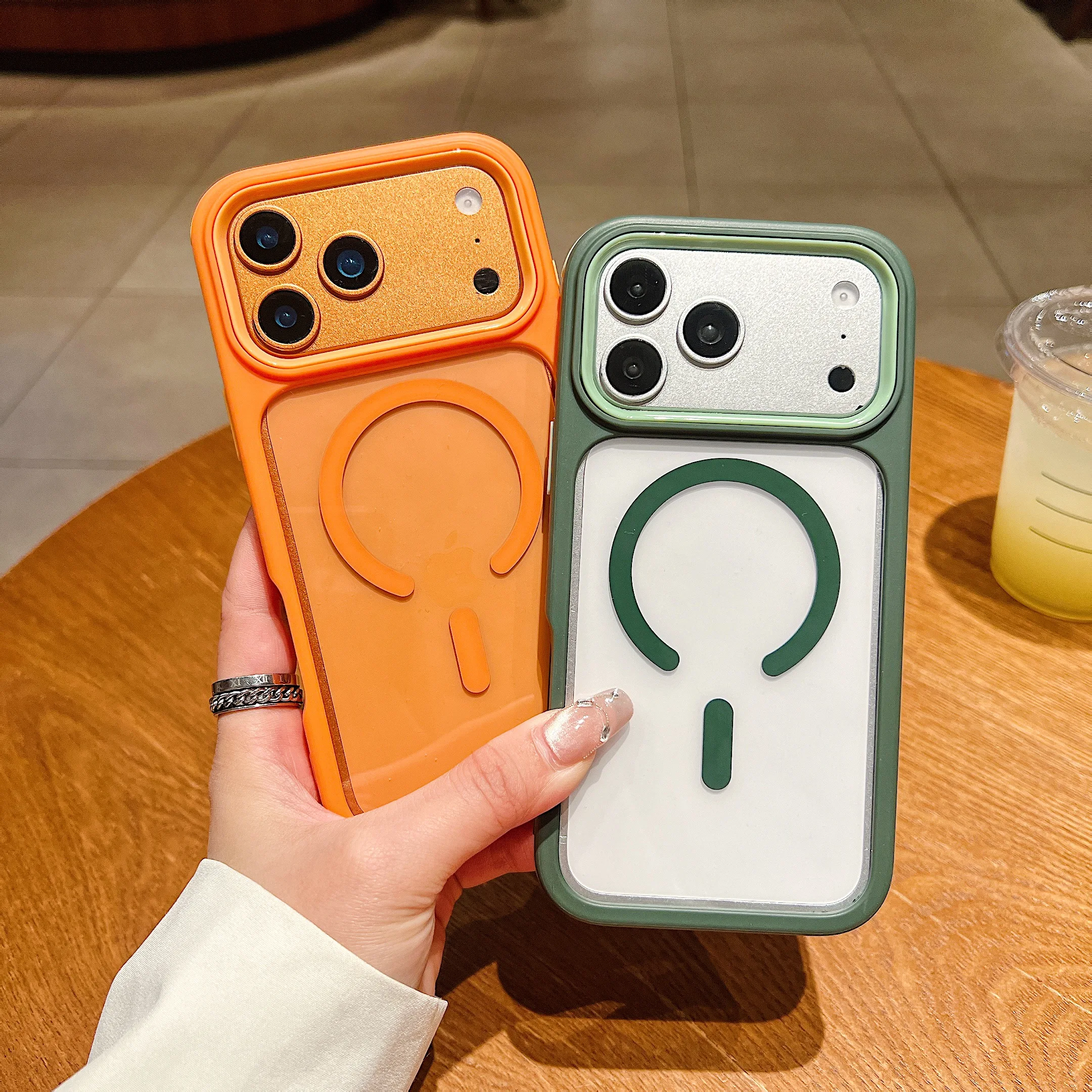 Luxury Armor Clear Shockproof Magnetic Case with MagSafe-Compatible Wireless Charging