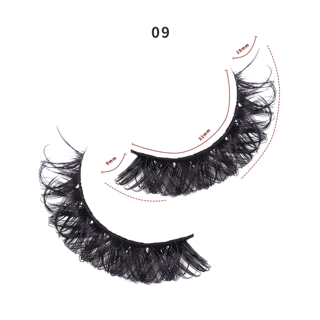 Curl 5 Pairs False Eyelashes Russian volumes 3D Fluffy Mink Lashes Reusable Fake Lashes russian lashes extensions faux cils