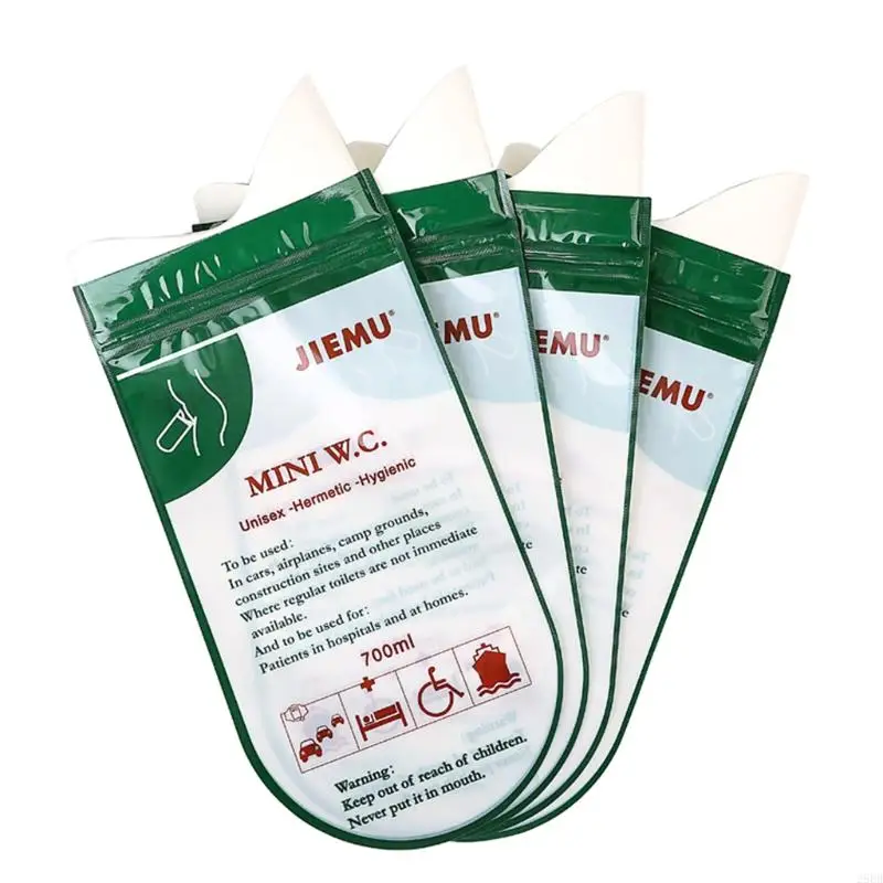 28ED 4 Pcs Emergency Urinal Bag Disposable Urine Bag for Men and Women Portable Pee for Travel Brief Relief
