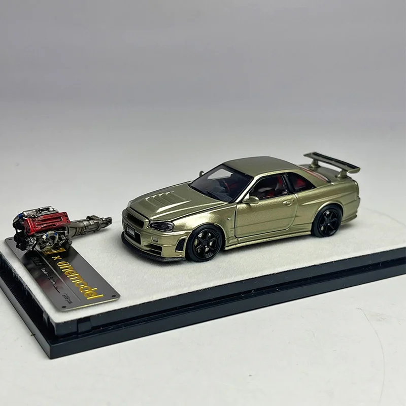 

Металлическая Модель автомобиля Pgm Onemodel 1:64 Gtr R34, подарки