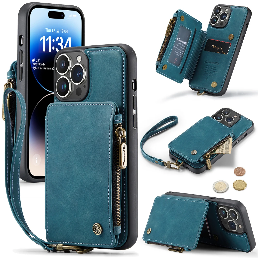 

Suitable for iPhone 14 New Multi-function Magnetic Card Case 13 12promax Xsmax Xr Business 8plus 7G Mini 11pro Protection Cover