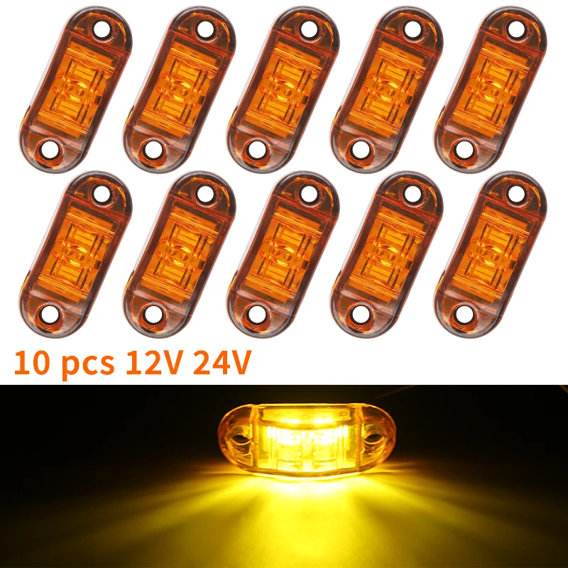 

10pcs 12V Led Parking Lights Car External Buld Signal Indicator Lamp Warning Caravan Trailer Lorry Led 24v Truck Accessories