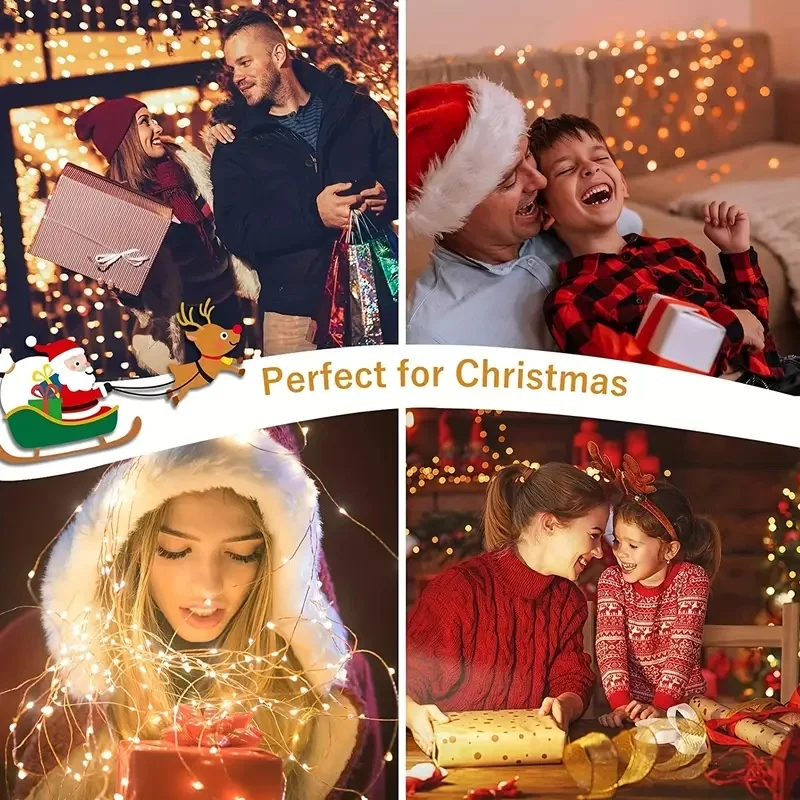 Enchanting LED Fairy String Lights - Waterproof Silver Wire for Magical Wedding & Christmas Decor