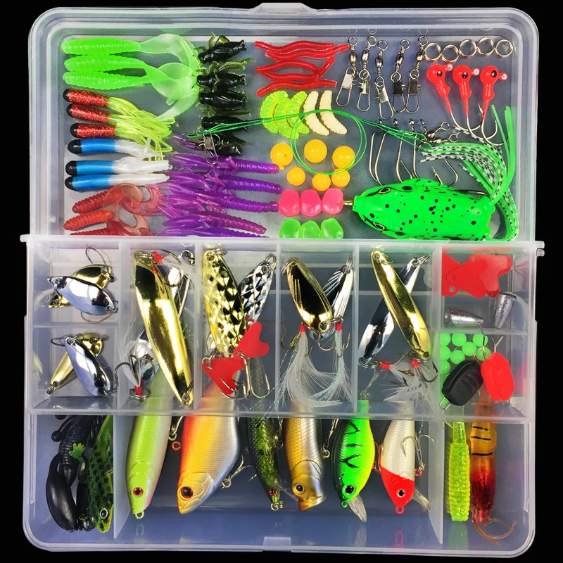 106 Pz/Scatola Thunder Frog Set Road Sub Clamp Set Entry Level Full Swimming Layer Bait Road Sub Bait Fish Bait Set Attrezzatura Da Pesca