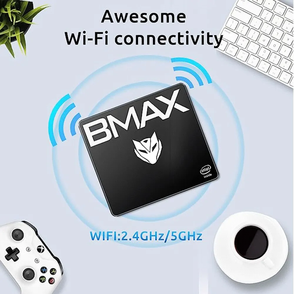 BMAX Mini PC B2S Windows 11 OS 6 ГБ ОЗУ 128 Гб ПЗУ N4020 микро настольный компьютер двухдиапазонный WiFi Мини ПК USB 3,0 Bluetooth 4,2