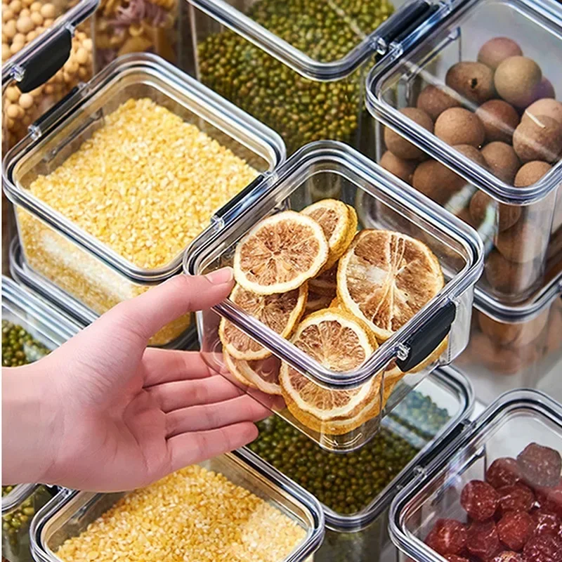 460-1800ml Sealed Jars Kitchen Grain Storage Organizer Large Tank Plastic Moisture-proof Storage Box Household Seasoning Jars 4 460-1800ml Sealed Jars Kitchen Grain Storage Organizer Large Tank Plastic Moisture-proof Storage Box Household Seasoning Jars 4
