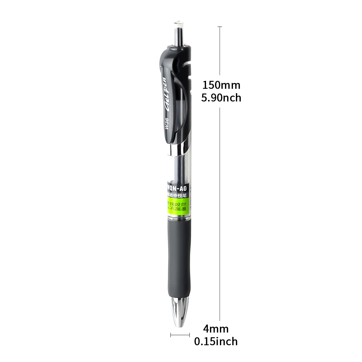 3/6pcs black ink gel pen, 0.7mm quick dry writing smooth school office and home stationery for back-to-school season 6