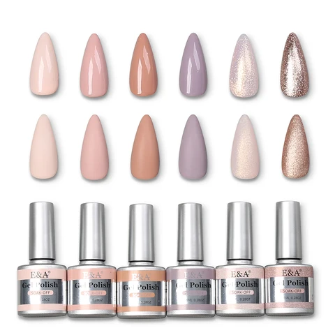 Hybrid Nail Gel Polish Soak Off UV LED Pastel Semi Permanent Nails Gels Kit Lacquer Art Design Varnish Set