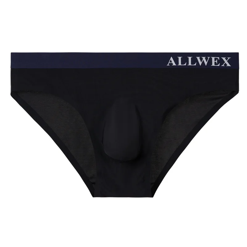 Men Ice Silk Briefs Sexy Underwear Seamless Underpants Breathable Knickers See Through Panties Male Cooling Knickers Lingerie