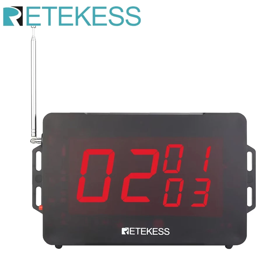 Wireless Calling System RETEKESS TD163 Restaurant Wireless Calling Pager System Host Voice Reporting Broadcast Display Receiver For Cafe Bar Club Hotel
