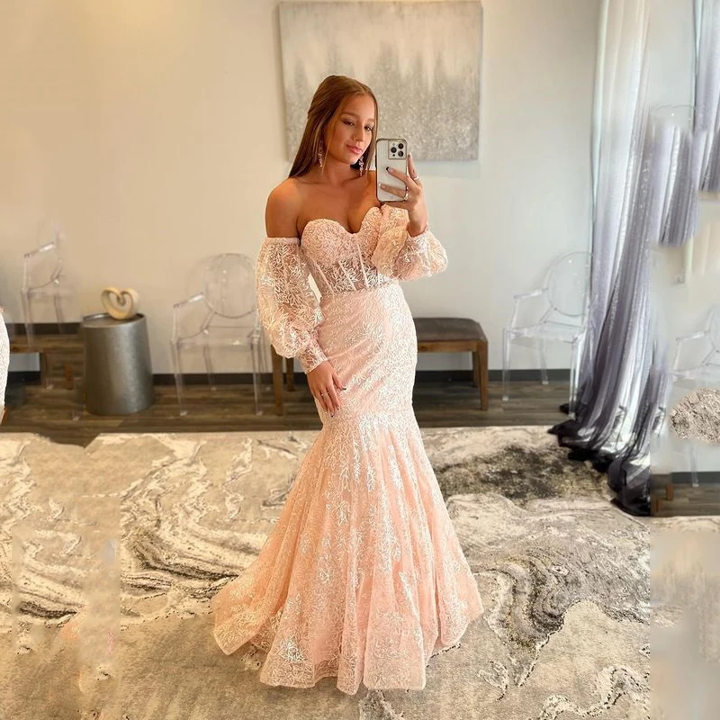 

Sexy Sweetheart Pink Backless Mermaid Evening Dress 2023 Elegant Corset Formal Long Party Prom Ball Gown Custom Made