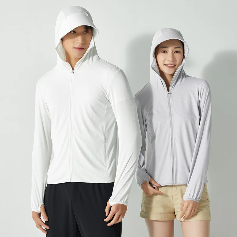 Summer New High Quality Ice Silk Couple Sun Protection Clothing Outdoor UV Protection Sports Running Sun Protection Top 3
