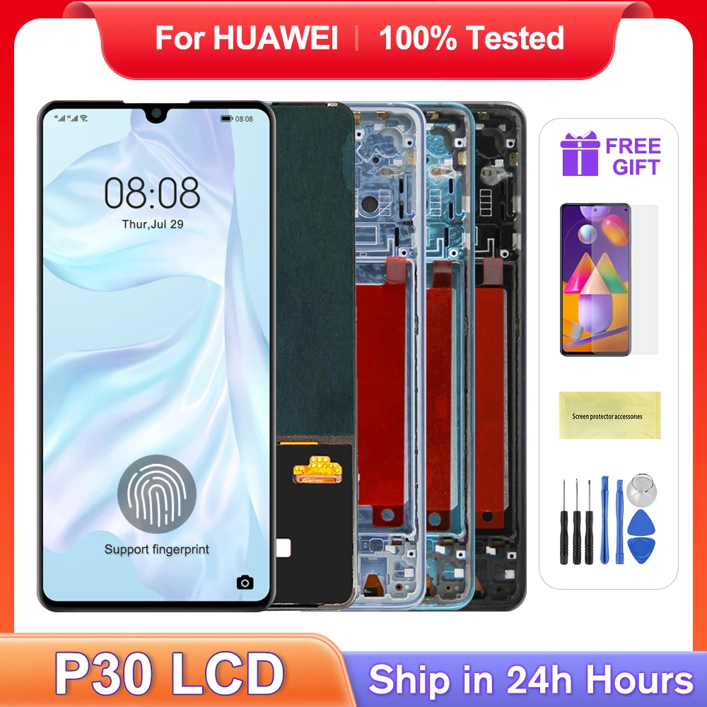 

Для HUAWEI 6,1 ''P30 для оригинальной фотолампы ELE-L29 AL00 TL00, ЖК-дисплей, сенсорный экран, дигитайзер в сборе, замена