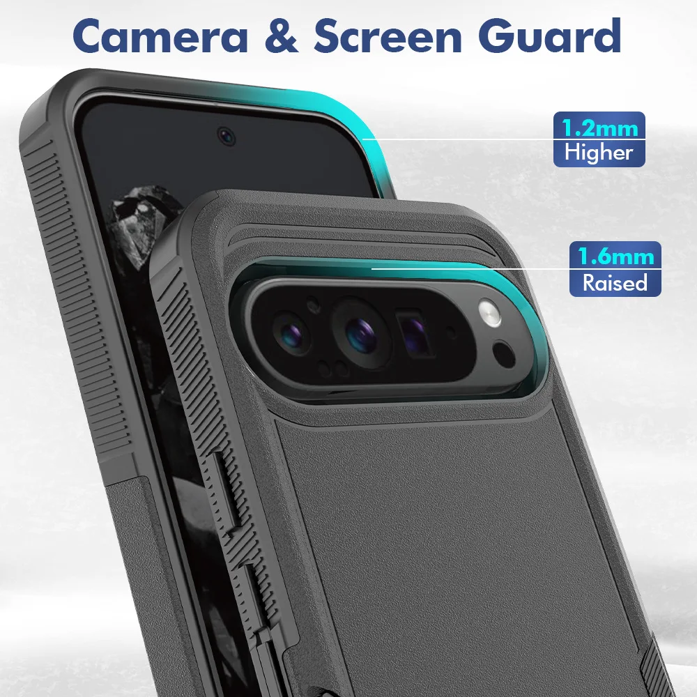 Enhanced Heavy Duty Armor Rugged Phone Case - Shockproof Military Cover, PC+TPU Construction