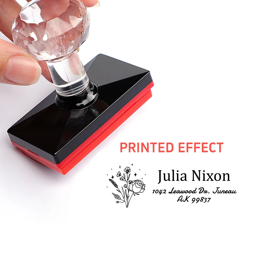 Custom Laser-Engraved Address Stamp Set - Personalized Wedding Invitations, Office Mailing Tools & Corporate Gift Essentials