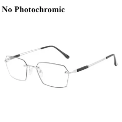 Multi - Functional Photochromic HD Sunglasses with Anti - Blue Light and Anti - Fatigue Features - 0 Anti blue light (Silver)