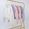 Lemon Women Scuba Ladies Loose Half Zip High Collar Hoodie Thickened Plush Hooded Embroidery Sweater Loose Sweater Pullover 1