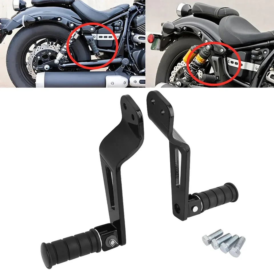 ヤマハ用フットレスト付きオートバイ助手席,フットレスト,フットレスト,R YZF-R1 2009-2014 2013 2012 | オートバイのフットペグ,1 ペアユニバーサルメタルオートバイ