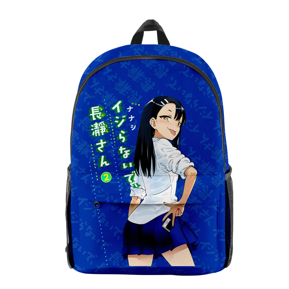 Classic Popular Funny nagatoro pupil Bookbag Notebook Backpacks 3D Print Oxford Waterproof Boys/Girls Casual Travel Backpacks
