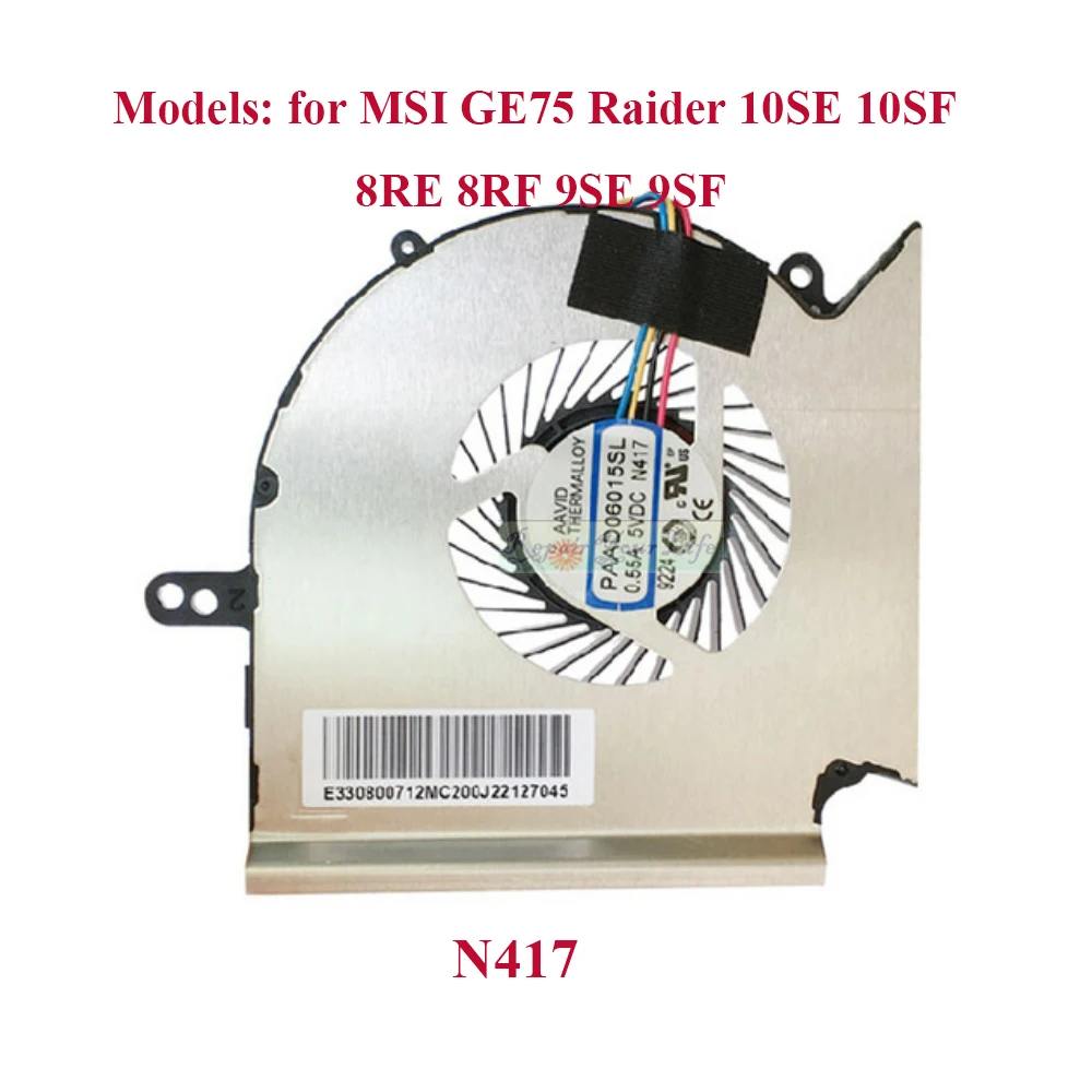 Laptop ventiladores de refrigeração para MSI, GPU
