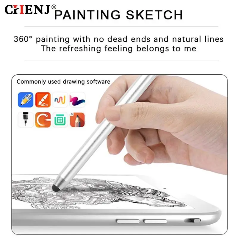 Shop Generic 14cm Universal Pencil Double Dual Silicon Head Touch  Capacitive Screen Stylus Caneta Capacitiva Pen For Ipad Tablet  Smartphone(#siliver) Online