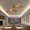 MoModern Chinese Style Bamboo Chandelier Tea Room Rattan Hand-woven Lamps Creative Straw Hat Chandelier Woven Bamboo Lamp 5