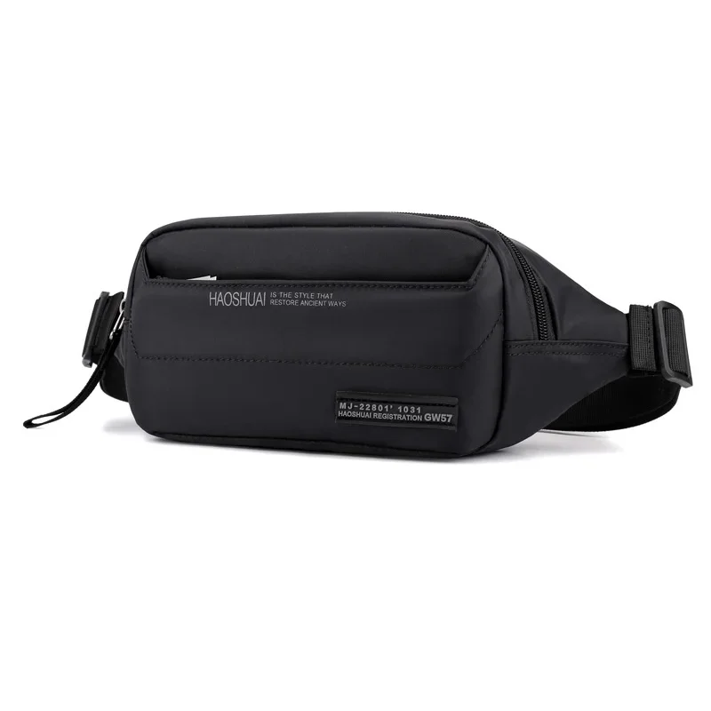 

High Quality Men Nylon Hip Bum Fanny Money Pouch Multi-Pocket New Fashion Sling Crossbody Chest Pack Male Waist Belt Bags