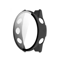 Durable Tempered Glass Screen Protector & Hard PC Protective Bumper Combo - Garmin 570 47mm (Black)