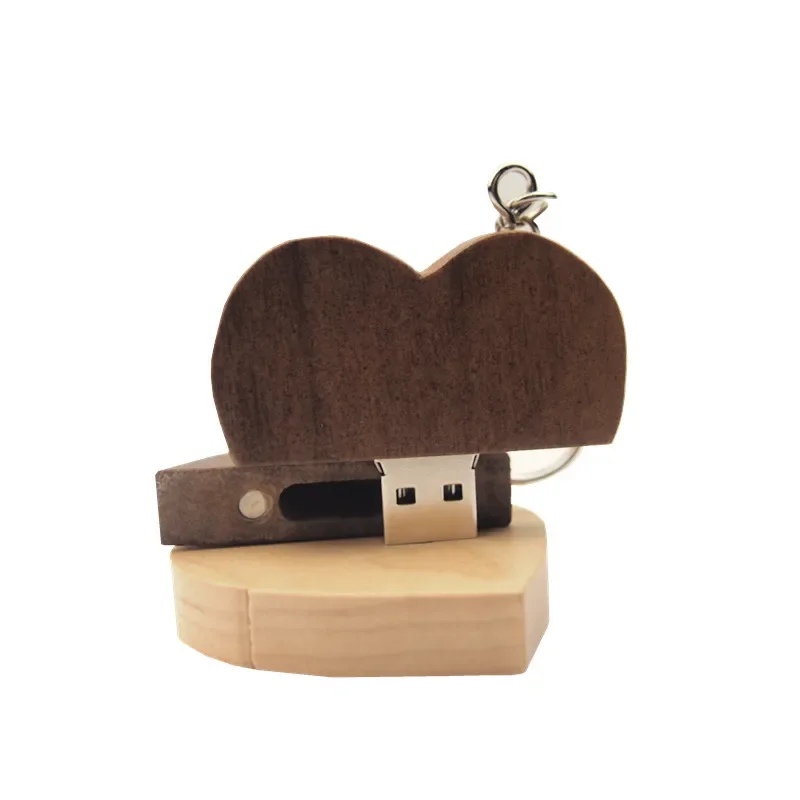 나무 USB 및 박스 플래시 드라이브 펜드라이브, 사진 결혼 선물용 메모리 스틱, 4GB, 8GB, 16GB, 32GB, 64GB, 로트당 20 개 (무료 로고)