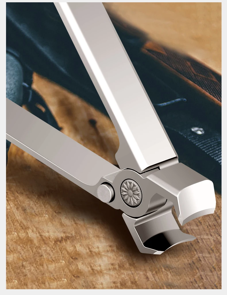 Big Hard Nail Clippers Stainless Steel Large Opening Cutter Thick Hard Toenail Fingernail