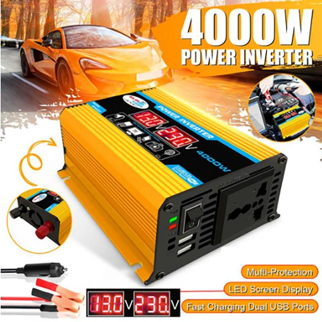 Pure Sine Wave Power Inverter 1000w/3500w/4500w/5000w/6000w dc 12v LED  display is suitable for ac 220v solar converter car - AliExpress