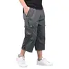 Men's Cargo Shorts Summer Loose Casual Pants Elastic Waist Large Size Outdoor Jogging Sweatpants Trend Multi Pockets 5