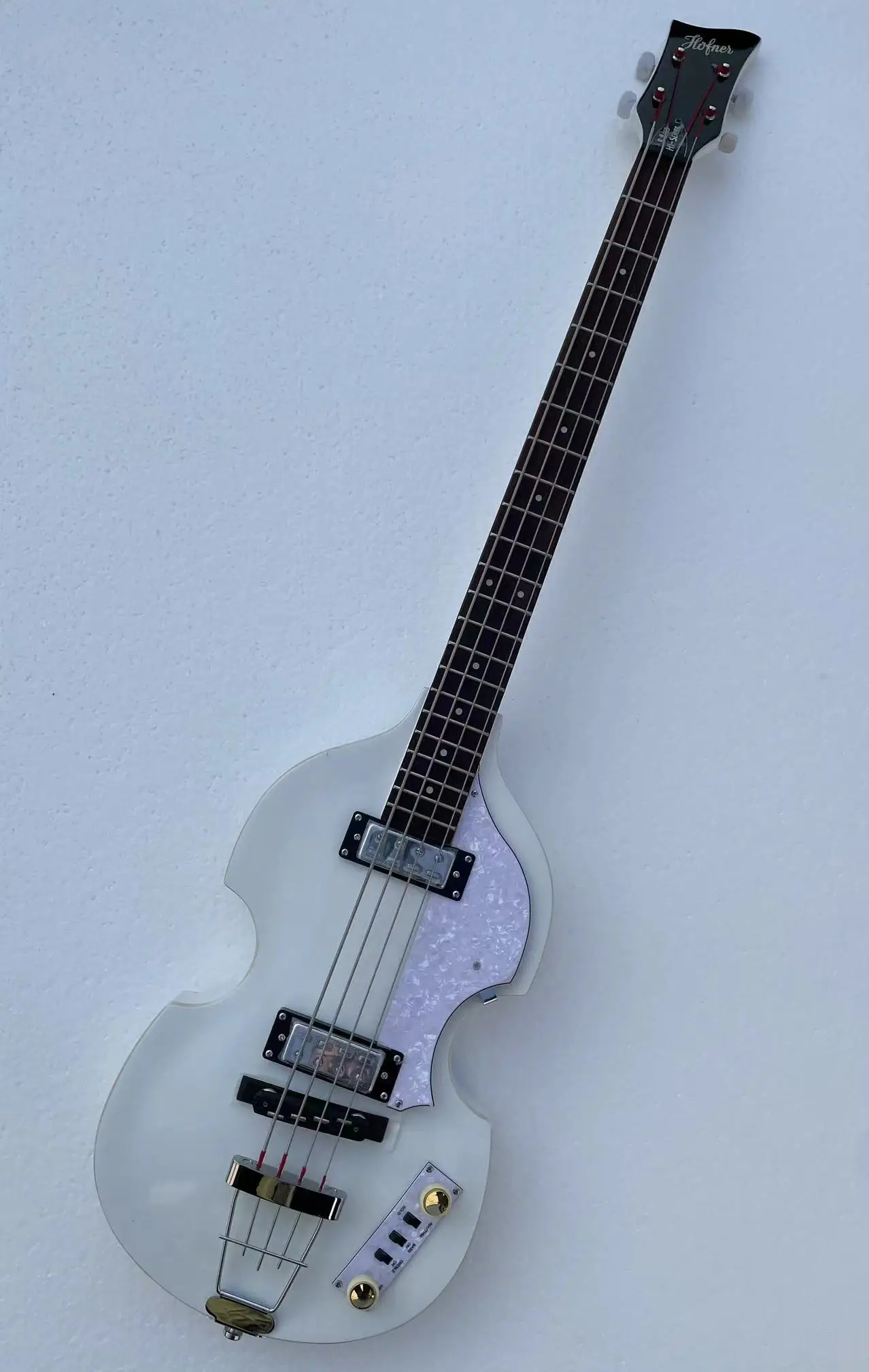 

New Hofner Ignition Pro Beatle Bass HI-BB-PE-PW Pearl White in Stock Discount Free Shipping