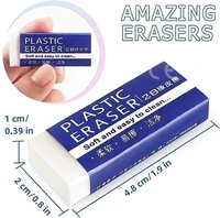 Soft 2B Eraser White Made in China, PVC Plastic Rubber Pencil Eraser Students Drawing Tool, Sketches Paintings Fine Arts Eraser 4