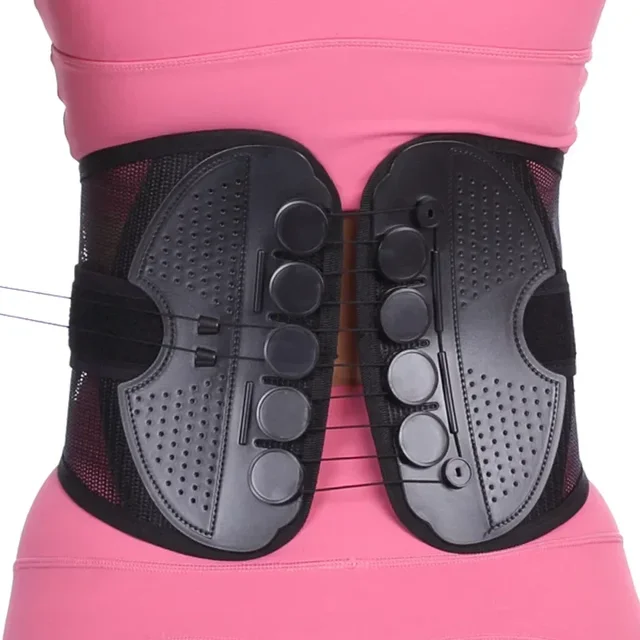 New Double Pull Waist Brace Back Lumbar Support Corset Woman Man Waist Trimmer Belt Injury Muscle Posture Corrector Belt 4