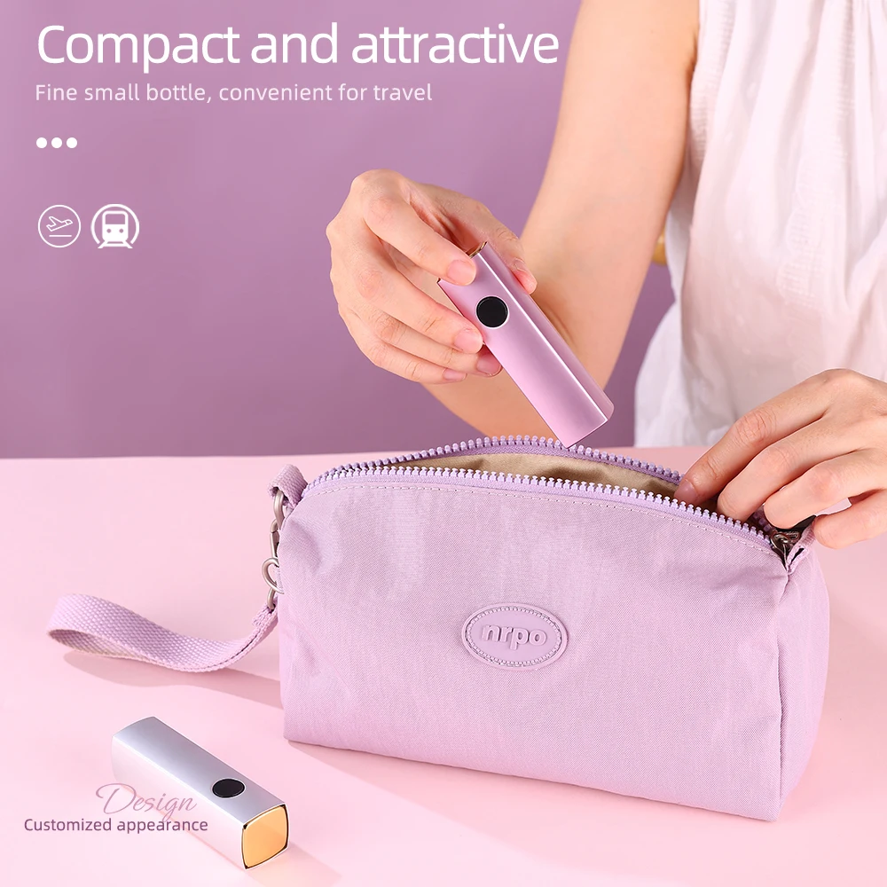 Compact 5ml Leak-Proof Square Perfume Spray Bottle - Elegant Reusable Travel Atomizer