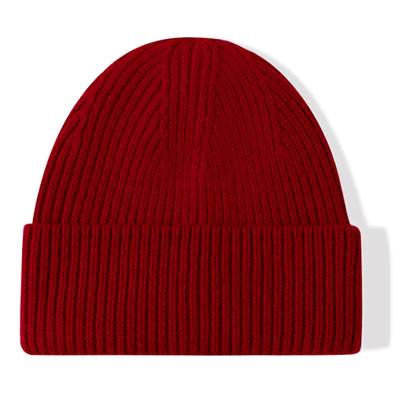 100% Merino Wool Winter Beanie Unisex Soft Knit Hat