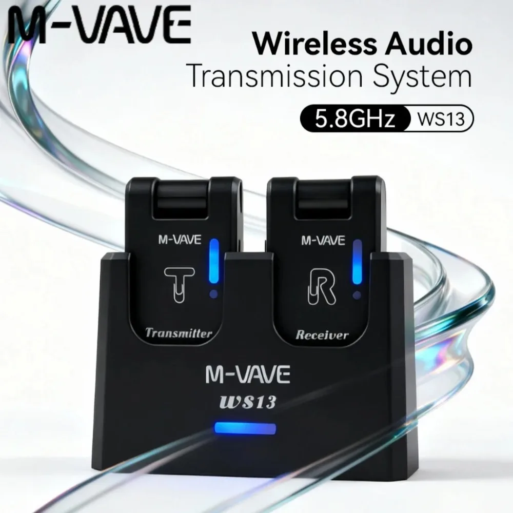 รูปสินค้า เครื่องส่งสัญญาณกีตาร์ไร้สาย 5.8GHz เสียงคมชัด ชาร์จไฟได้
