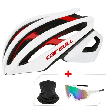 Integrally-Molded Cycling Helmet Men Women Adjustable Mountain Road Safety Helmets Ultralight Bike Helmet with Sunglasses