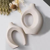 European Style White Plastic Vase Set Simple Creative Home Decor for Living Room Entryway TV Cabinet 4