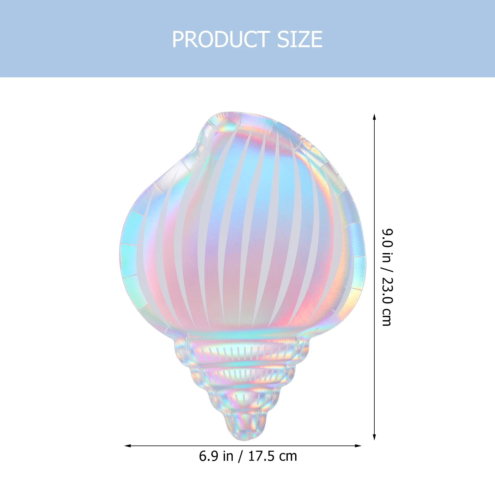 24 Pcs Seashell Paper Plates Disposable Party Supplies Cake Plates Snack Lightweight Proper Size Mermaid Dining