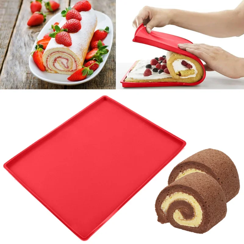 Silicone Baking Mat Swiss Roll Oven Mat Cake Roll Pad Molds Macaron Non-stick Baking Pastry Tools Kitchen Gadgets Accessories