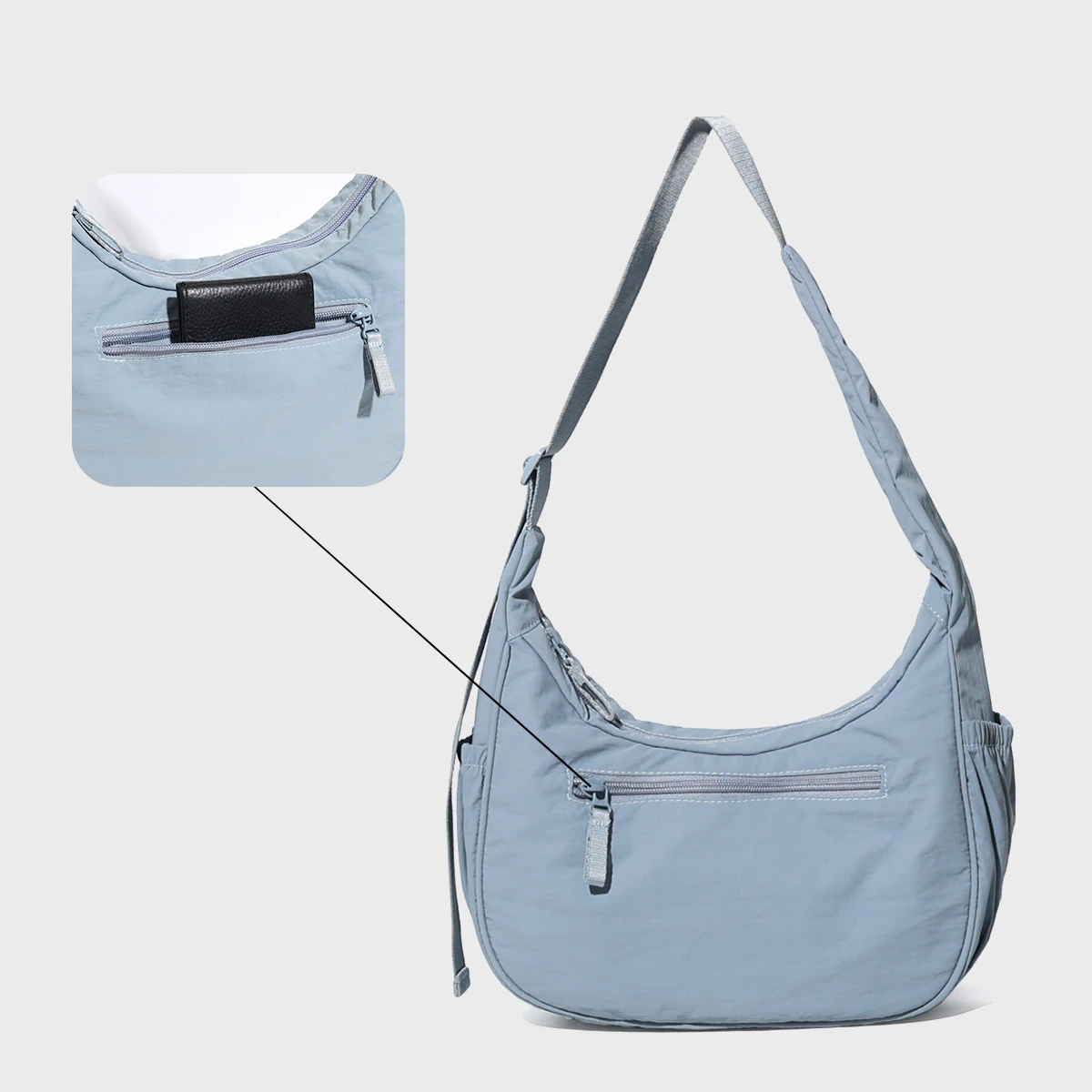 2025 New Shoulder Bag for Men and Women, Large-Capacity Canvas Bag, Casual Travel, Lightweight Sports Crossbody Bag, Trendy Dumpling Bag, Hiking, Cycling and Shopping