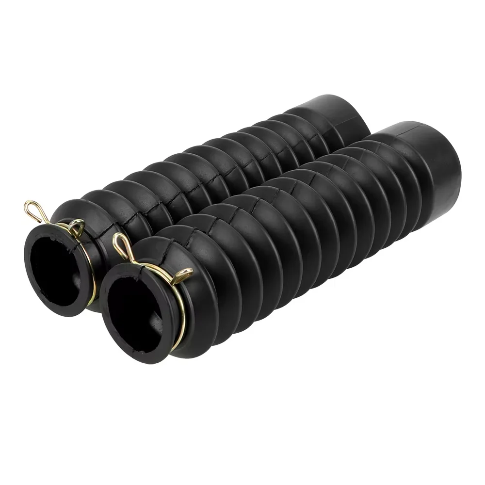 Motorcycle Protectors Motorcycle Dust Proof Sleeve Protector Damping Rubber 2Pcs Front Fork Shock Absorber Dust Cover Gaiters Gators Boots Universal