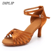 DIPLIP New Latin Dance Shoes For Women Girls Tango Salsa Ballroom Dance High Heels soft Dancing Shoes 5/7cm Ballroom Dance shoes 1